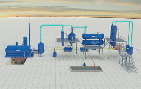 3D demo video of waste plastic to oil machine working process