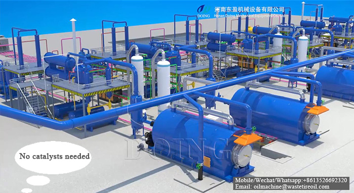 pyrolysis plastic using cracking catalyst