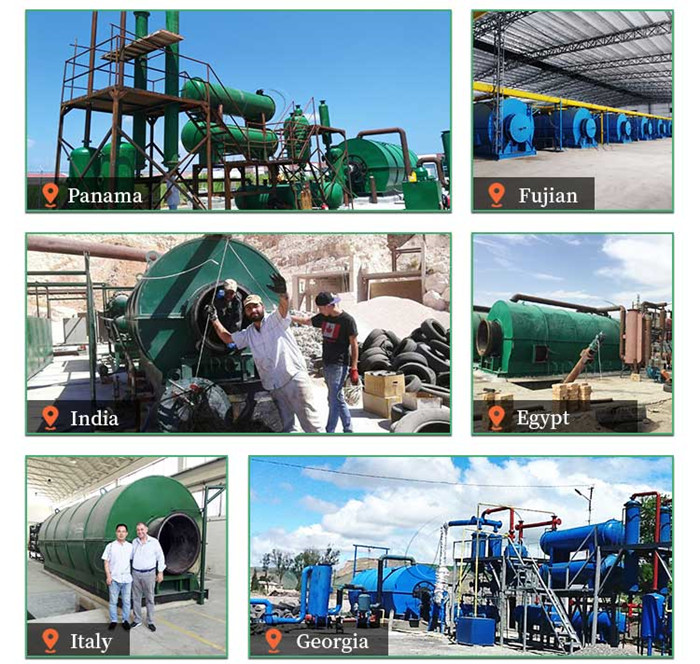 plastic pyrolysis projects in various countries