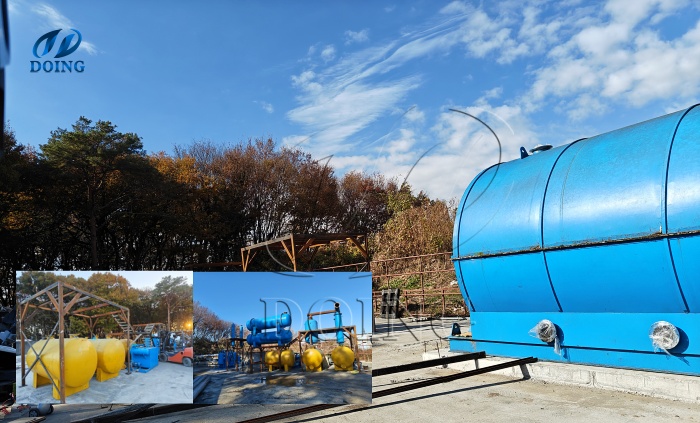 plastic to diesel pyrolysis distillation system in Japan