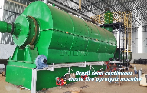 3 sets of 15TPD Semi-Continuous Used Tire Pyrolysis Systems in Brazil